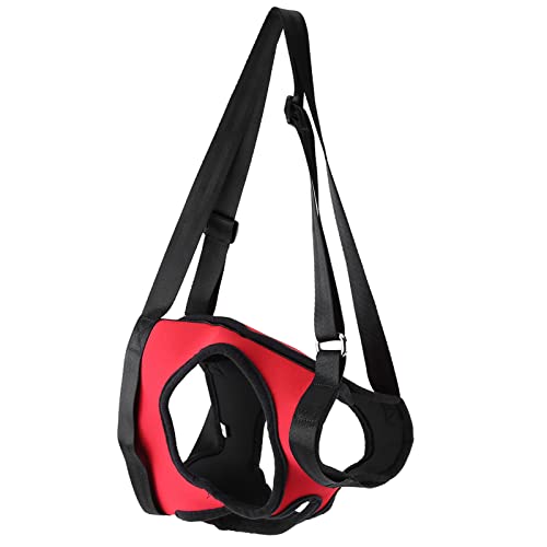 Filfeel Hunde Tragehilfe vorne Hund Unterstützung Harness Pet Gehhilfe Heben Ziehen Weste Sling Unterstützung Rehabilitation für Alte & Verletzte Hunde (Hind Leg - L-Red)