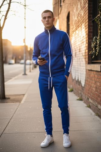 Image of SCREENSHOT Screenshotbrand Mens Hip Hop Slim Fit Track Pants - Athletic Jogger Bottom with Side Taping