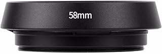 BGNing Camera Lens Hood Aluminium Lens Oblique Cover Internal Thread Hood Compatible with Leica/Sony/SLR Cameras (58mm Black)