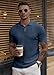 JMIERR Mens Casual Polo Shirt Summer Short Sleeve Vacation Button Beach Knit Golf T Shirts, XL, Blue