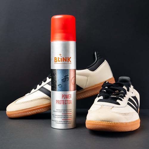 BLINK Power Protector 250ml – Sneaker Imprägnierspray Schuhe Universal, Wasser Schuhe Schutz für Wildleder, Schuhe Imprägnierspray gegen Schmutz und Flecken