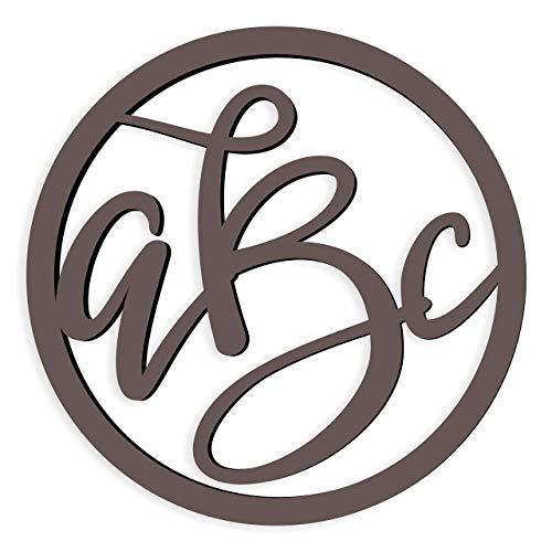 Personalized Script Monogram Wood Cutout