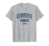 La camisa única de Kinross Iowa cuenta con un diseño deportivo clásico original de color azul marino envejecido y una gran manera de mostrar el orgullo patriótico de tu ciudad natal. Regalo perfecto para aquellos que aman su encanto y orgullosos de ser de Kinross IA