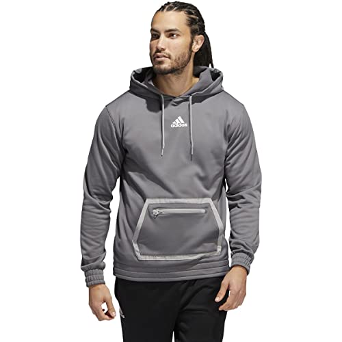Adidas Mens Team Issue Pullover Hoodie, Team Grey Four-Mgh Solid Grey, Medium #TOP2