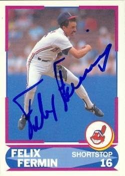 Felix Fermin autographed Baseball Card (Cleveland Indians) 1990 Score #6 - Autographed Baseball Cards