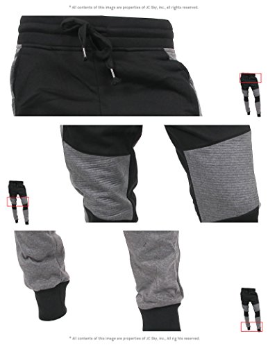 Hat And Beyond Casual Fleece Jogger Pants Active Elastic Urban Biker Slim Fit (Medium, 5011) #TOP4