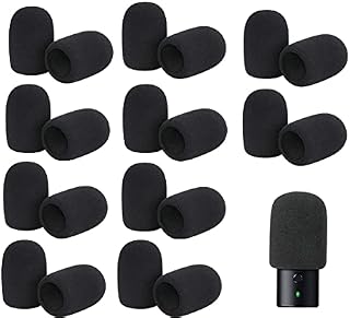 Jieddey Microphone Pop Filter,20 PCS Microphone Windscreen Foam Cover Mic Foam Cover Karaoke Microphone Muffler Black