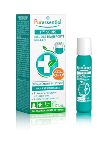 Puressentiel - Primo Trattamiento - Roller Mal Di Viaggio - Aiuta A Prevenire I Disagi Legati Ai Mezzi Di Trasporto, Con 7 Oli Essenziali - 100% Puri 