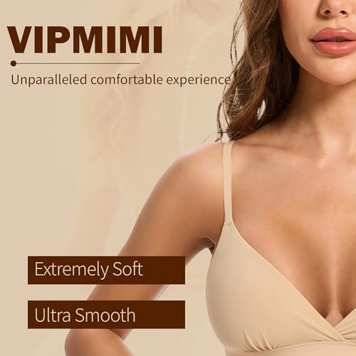 Women's Triangle Bralette Plunge Unlined Seamless Bra No Underwire Sexy Comfortable T-Shirt Everyday Bra4