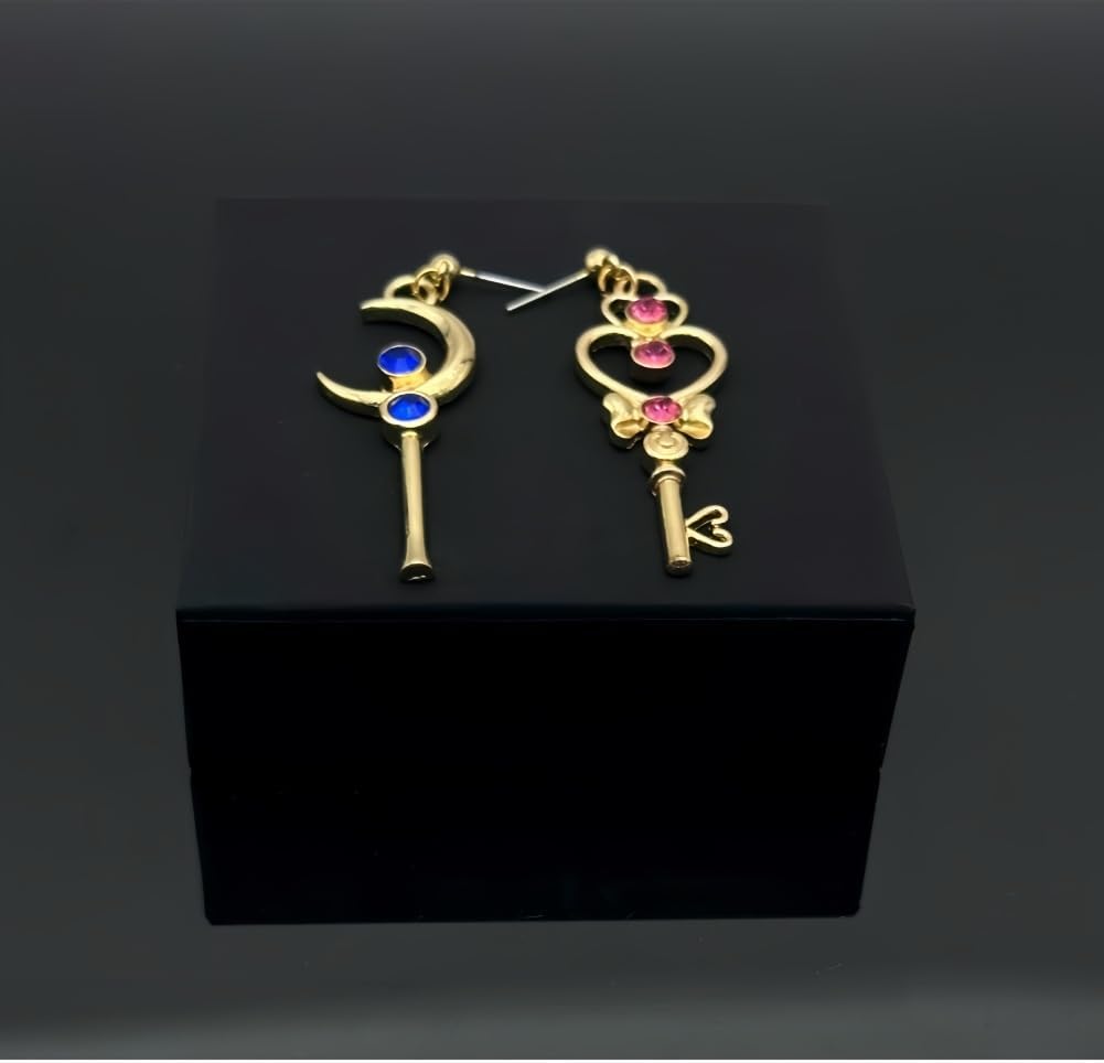 4Pcs Anime Earrings Guardian Star Moon Cat Heart Shaped Dangle Earrings Cosplay Accessories for Women - Image 3