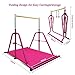 GLANT Foldable&Movable Gymnastics Kip Bar with MAT and Ring Set, 3' to 5' Height Adjustable,Horizontal Bar for Kids Girls Junior,GymEquipment for Indoor and HomeTraining- Max Load 300LBS