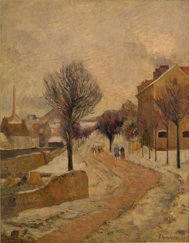 Tableaux Posters Paul Gauguin Banlieue sous la Neige pour Sublimer un Mur Blanc Vide