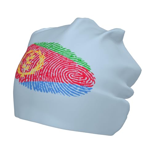 Eritrea DNA Fingerprint Children Hip Hop Knitted Hat Kids Elastic Leisure Knit Cap Warm Sleep Beanies Black