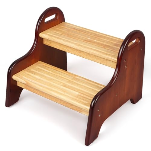 StrongTek Kids 2-Step Stool - Rubber Wood