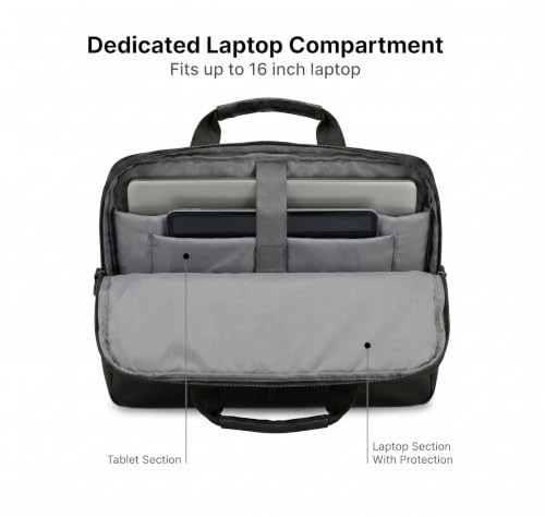 Image of 14L Professional Office Bag | Stylish Messenger Bag for Man | Up to 15.6'' | 3X Water-Resistant | Rainproof Zippers | Tablet Sleeve & Multiple Organisers | Premium Laptop Bags for Men & Women