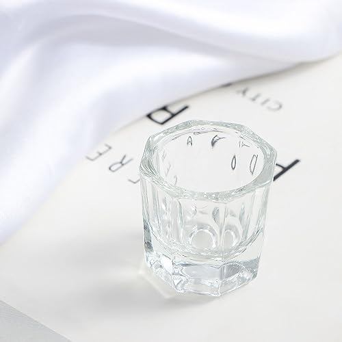 Pokinge 2 Pzs Vasos Acrílicos para Uñas de Vidrio miniatura 3