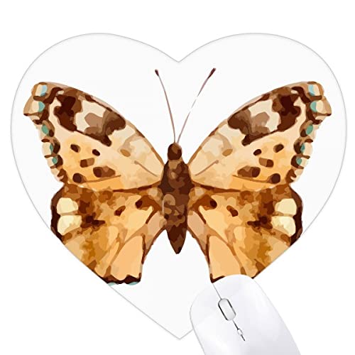 Tapis de souris ailes de papillon de lumière brown tapis souris cœur marron