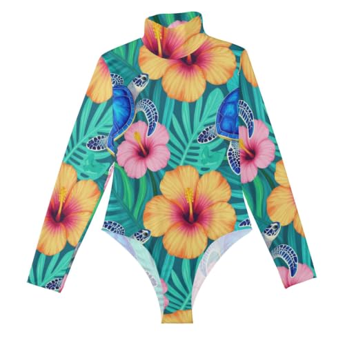 Body de manga larga de hibisco para tus looks de oficina y cenas casuales