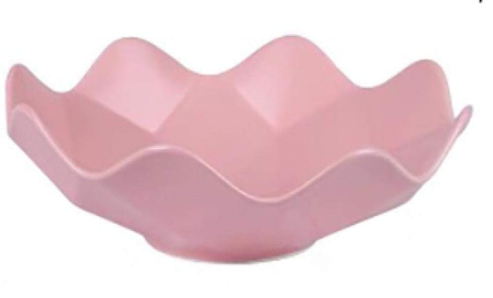 Assiette à salade de fruits céramique 10 pouces rose mat dessert