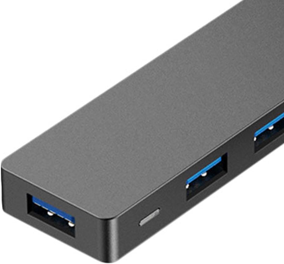 SEWACC USB Hub Ports High-Speed Data Splitter with Auxiliary Power Input Cable for Accessories Supports Dual SSD Compatible with Mouse Keyboard for Desktop Laptop