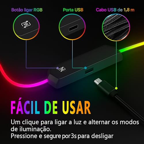 Mouse Pad Gamer RGB com LED - foto 5