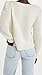 LOVESHACKFANCY Women's Rosie Pullover, Snow, Off White, L