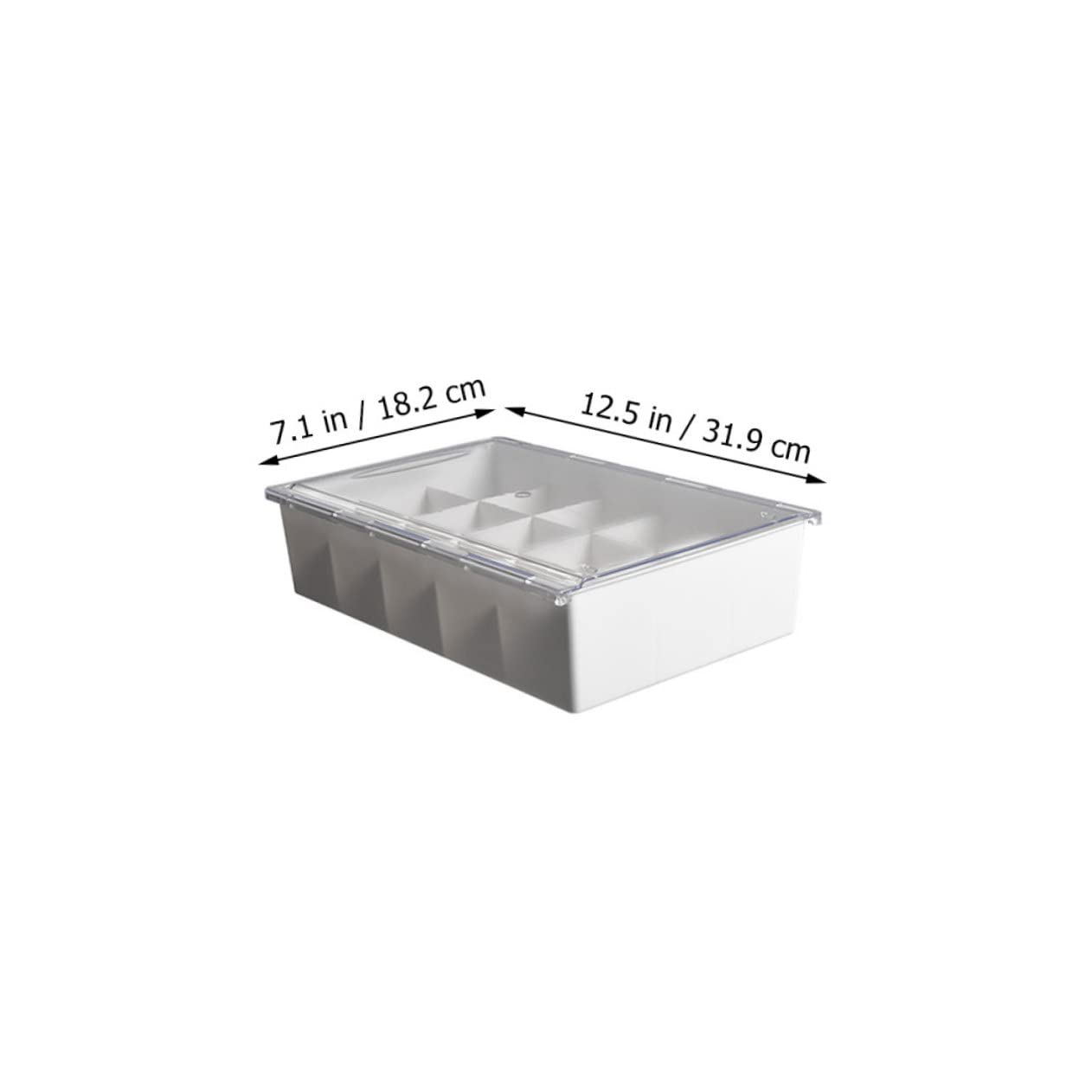 Hemobllo Scatola Organizer in PP con Coperchio Biancheria Intima per Contenitore da 15 Scomparti Multi Griglie per Calze e Indumenti per Casa