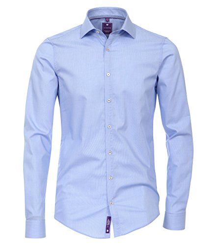 Preisvergleich Produktbild Redmond Herren Hemd unifarben Slim Fit 100% Baumwolle