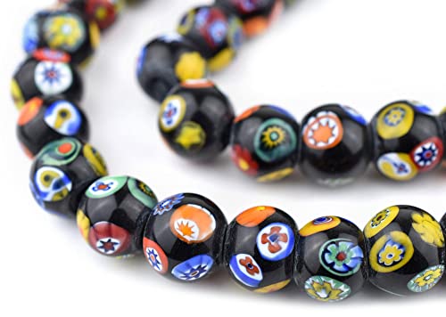 The Bead Chest Premium Round Millefiori Beads (12mm)