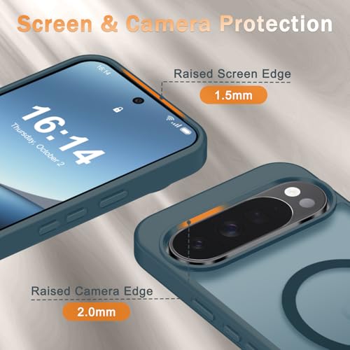 Image of for Google Pixel 10 Pro XL Case, Matte Magnetic Phone Cover [with 1 Screen Protector] [Support for MagSafe] [Shockproof Military Grade Protection] Translucent Frosted Back, Lavender Gray