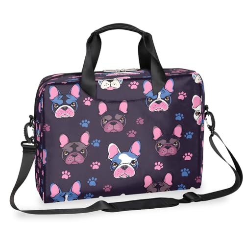 Cute French Bulldog Paws Maletín para Laptop 16 pulgadas miniatura 1