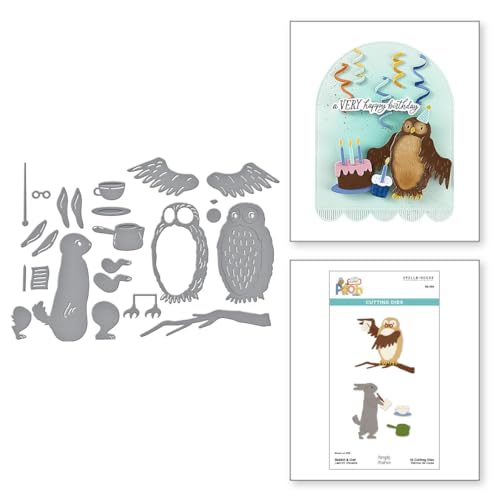Matrices de découpe lapin et hibou Simple Stories pour scrapbooking