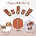 20 PCS PU Leather Cable Straps, Portable Headphone USB Cables Keeper Management Ties Reusable USB Cord Keeper with Snap Cord Clips Holder, Earbud Cords Organizer for Earphone (Small + Large, Brown)