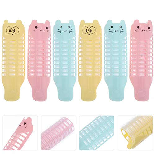 6 peças de rolos de cabelo ondulado com autoaderência, faça você mesmo, ondulado, modelador de cacho