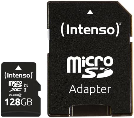 Intenso Premium microSDXC 128GB Class 10 UHS-I Speicherkarte inkl. SD-Adapter (bis zu 90 MB/s), schwarz