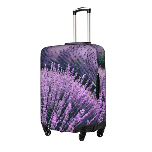Purple Lavender Tsa Approved Luggage Cover For 18-32 Inch Suitcases Scratch-Resistant Stretch Luggage Cover2