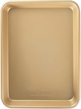 Nordic Ware Naturals Aluminum NonStick Bakers Quarter Sheet Small, Gold