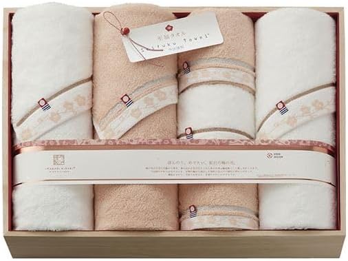 至福タオル 梅 バスタオル3P&amp;フェイスタオル3P(木箱入) B1015569 top1-ds-2568236 [独自簡易包