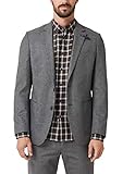  s.Oliver BLACK LABEL Herren Slim: Sakko aus Feinflanell Grey Melange 46