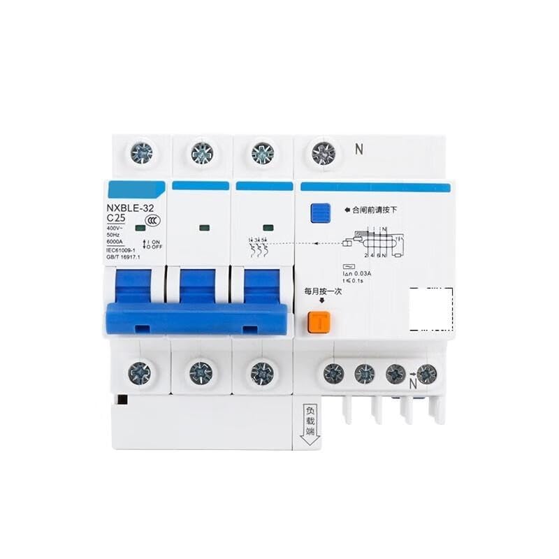 Disyuntor de corriente residual NXBLE-32 3P+N elimina saltos termicos en lineas C25
