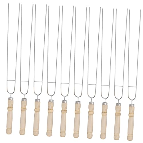 IWOWHERO 10pezzi Spiedo Professionale Per Barbecue Spiedo Portatile Per Accessori Per Arrostire Spiedini Per Carne Spiedini Per Verdure Pratico Per Uso All Aperto