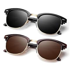 B2-(2 Pack) Glossy Black | Black | Golden Rim / Brown | Brown | Golden Rim