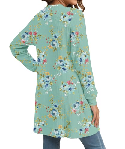 Image of YSYOKOW Cardigan Sweaters for Women Long Sleeve Open Front with Pockets | Long Cardigans for Women Lightweight Soft Casual Dressy Loose Fit Cardigan Sweater with Pockets for Work and Office
