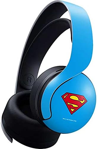 Skinit Decal Gaming Skin Compatible with Pulse 3D Wireless Headset for PS5 - Officially Licensed DC Comics Superman Logo Background Pattern Design