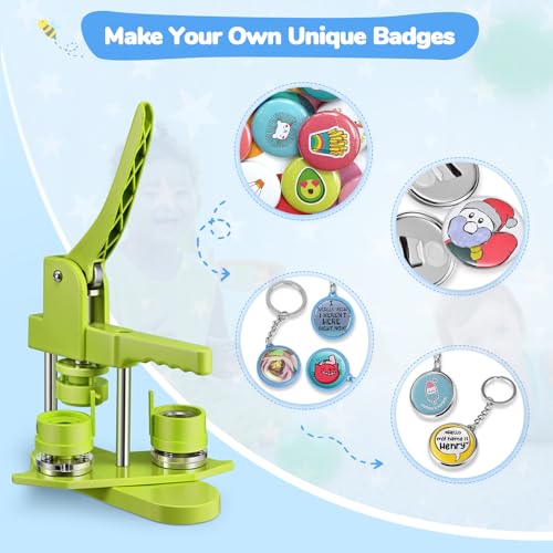 Machine à badges button maker 25 32 58 mm avec moules et accessoires de presse