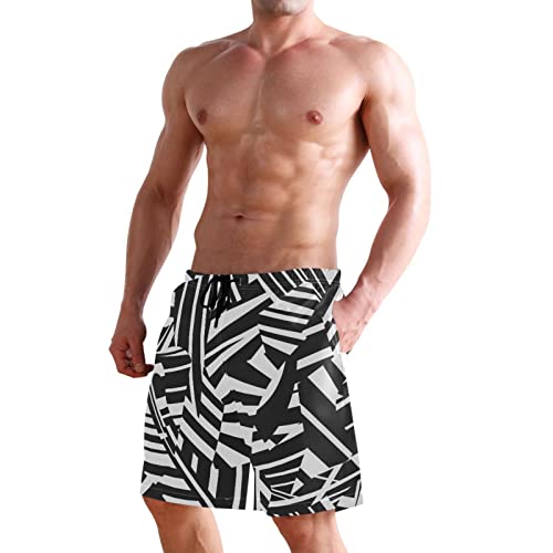 Dazzle Camouflage Men's Boy's Novelty Beach Shorts Swim Trunks Summer Quick Dry Bathing Suits S 6