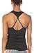 icyzone Woemen's Soft Racerback Workout Yoga Fitness Sports Tank Top (L, Black)