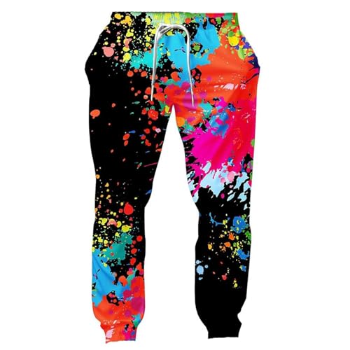 Roobeety Pantalones de chándal para hombre con estampado de