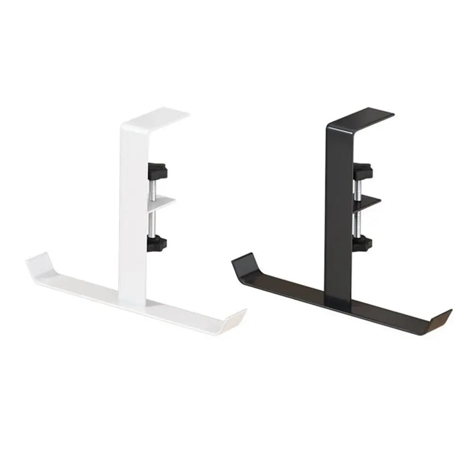 Dnyucen 5 x Adjustable Desk Edge Hooks No Punching Black