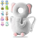 JINYJIA Almohada Protección para la Cabeza del Bebé, Protector Ajustable Anti-Caídas, Suave Soporte para Edad 4-24 Meses, Elefante